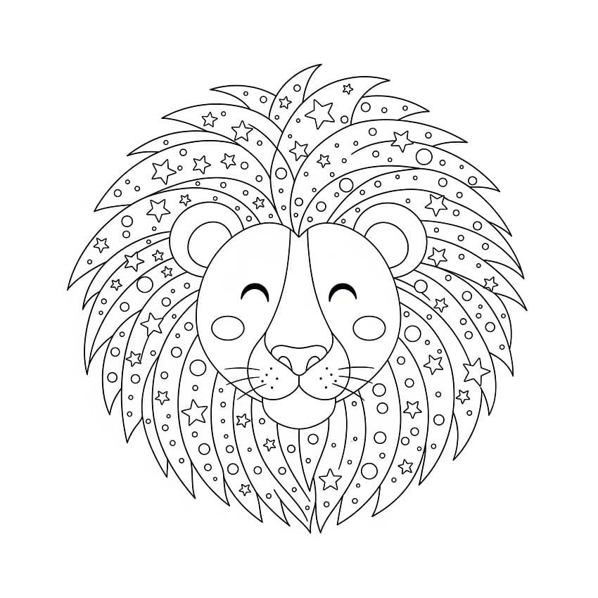Mandalas Lion 11